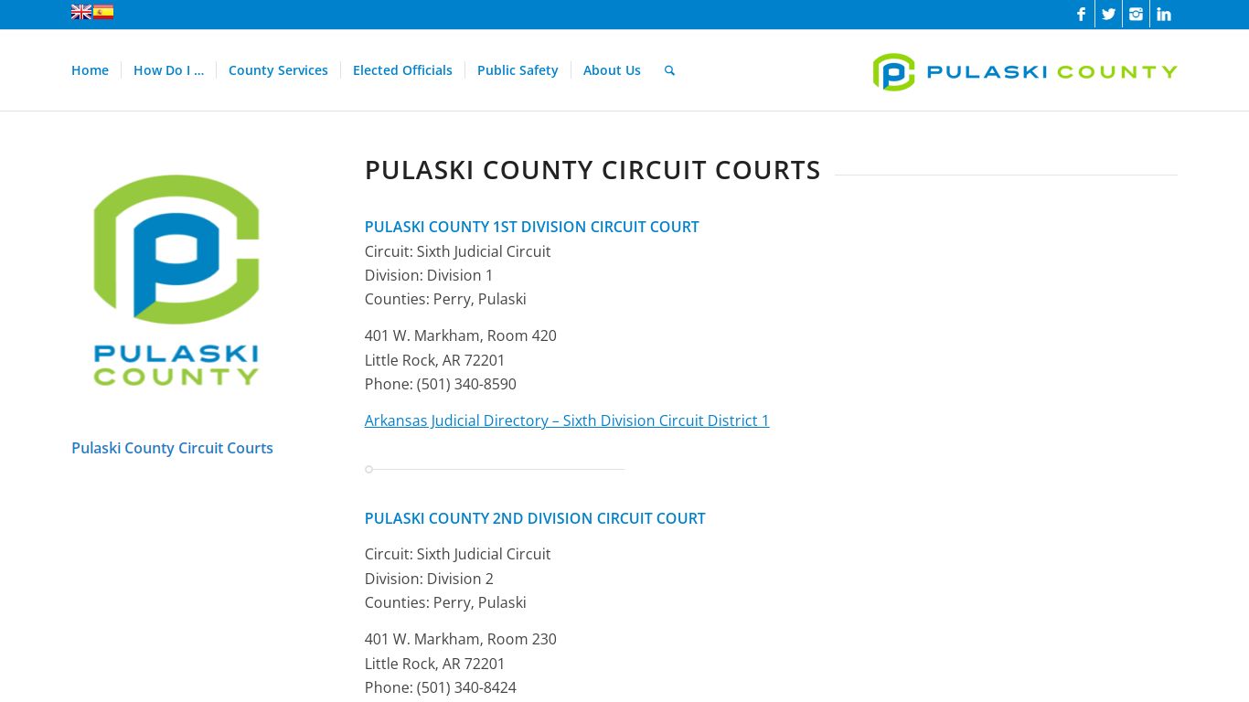 Pulaski County Circuit Court | Pulaski County Arkansas